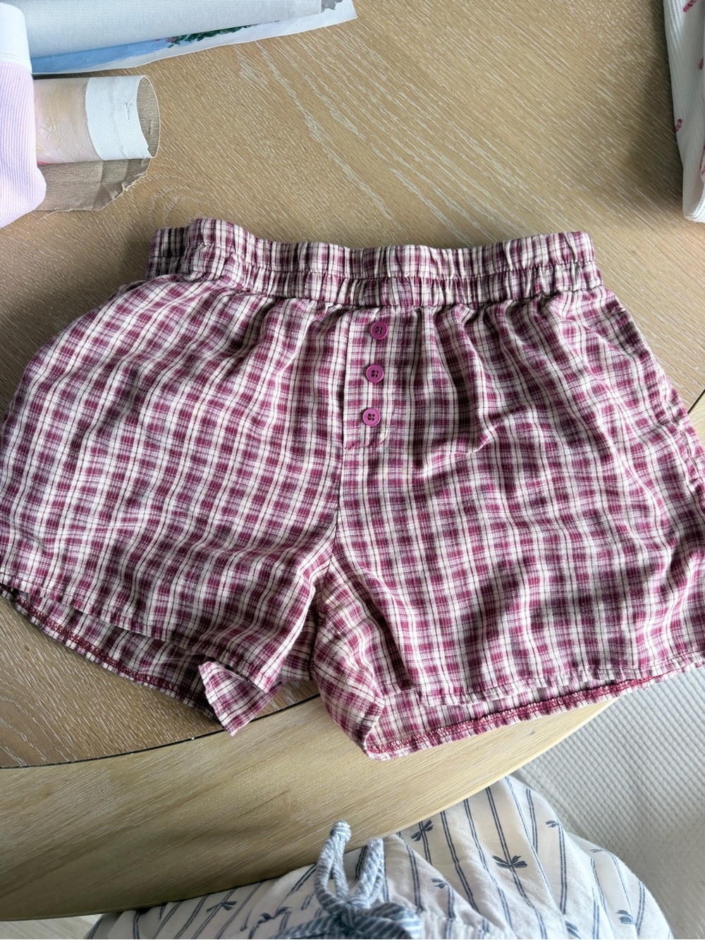 PacSun Pink Plaid Womens Shorts